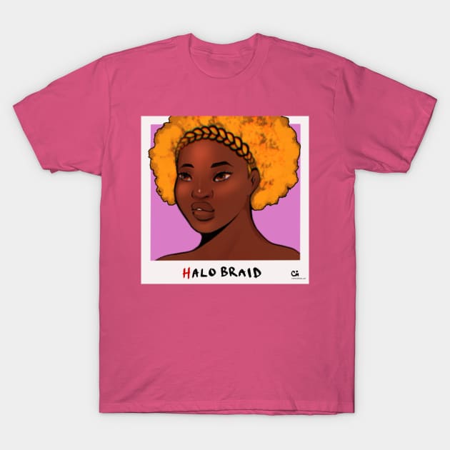 Halo Braid T-Shirt by CarmahnArt